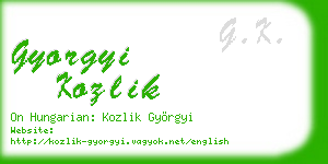 gyorgyi kozlik business card